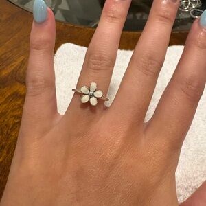 Pandora White Daisy Ring